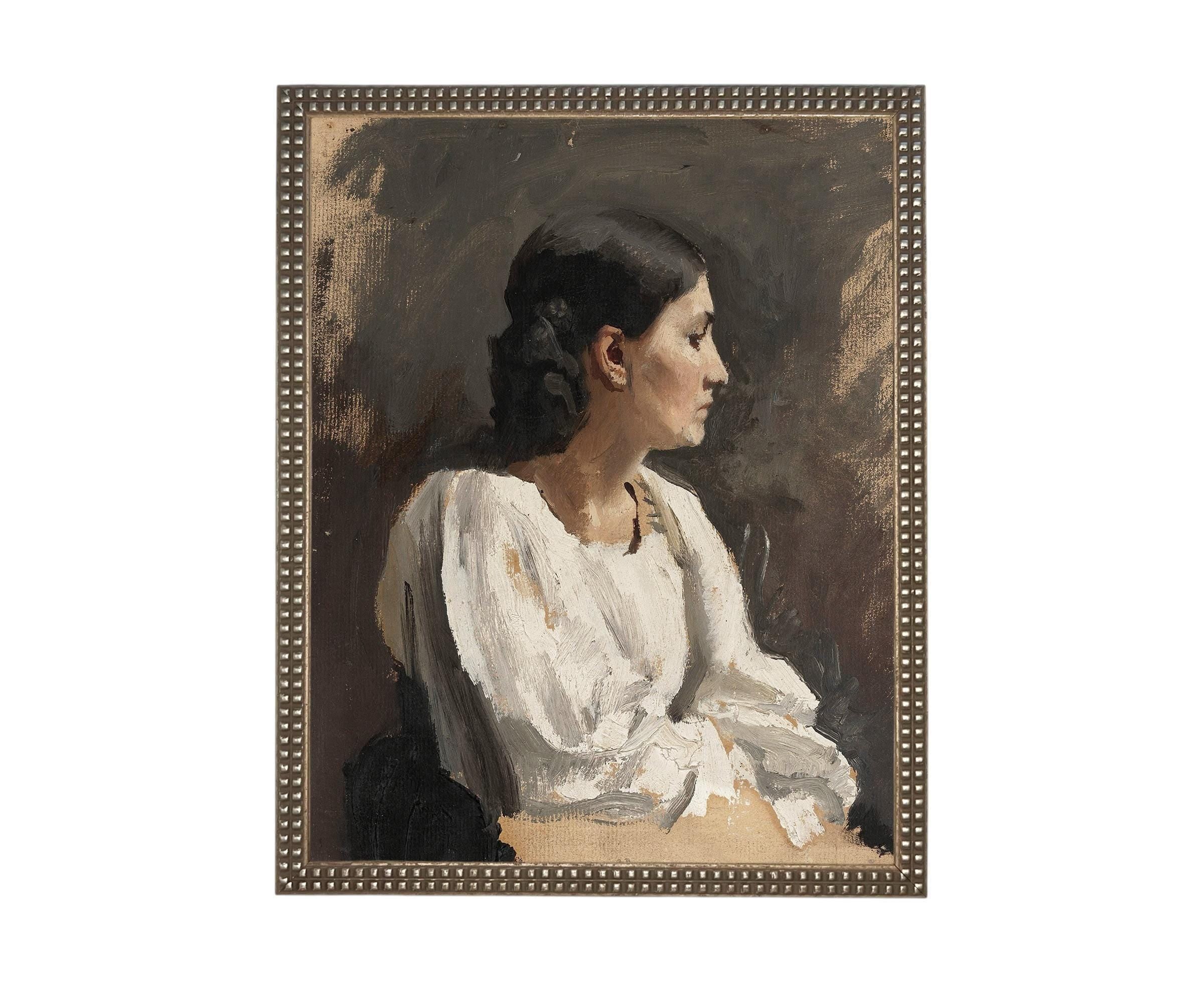Framed Vintage Woman Portrait #P-557