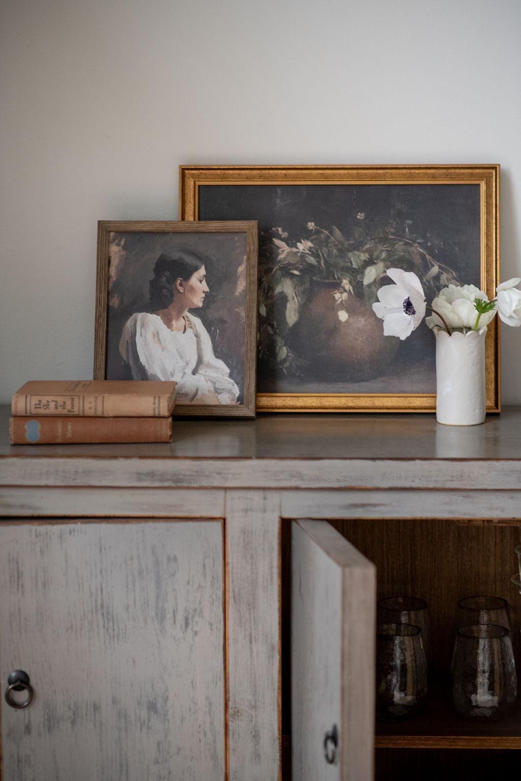 Framed Vintage Woman Portrait #P-557