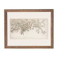 The image is a framed artwork depicting a tree with leaves and branches.