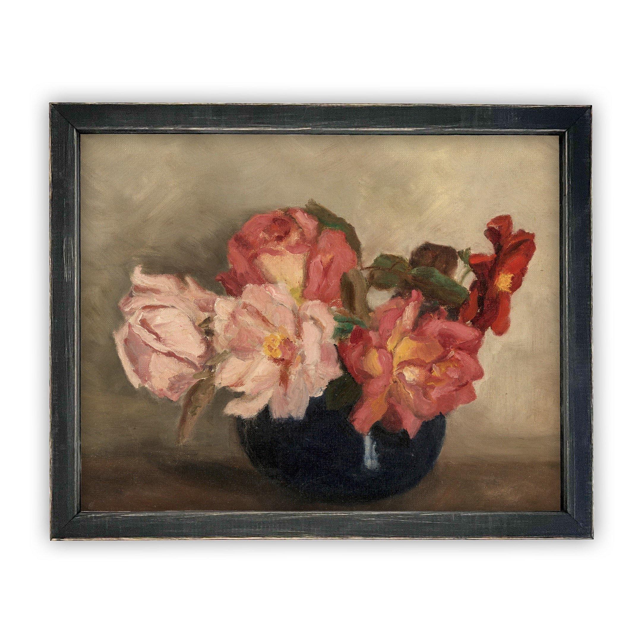 Vintage Framed Canvas Art #BOT-128