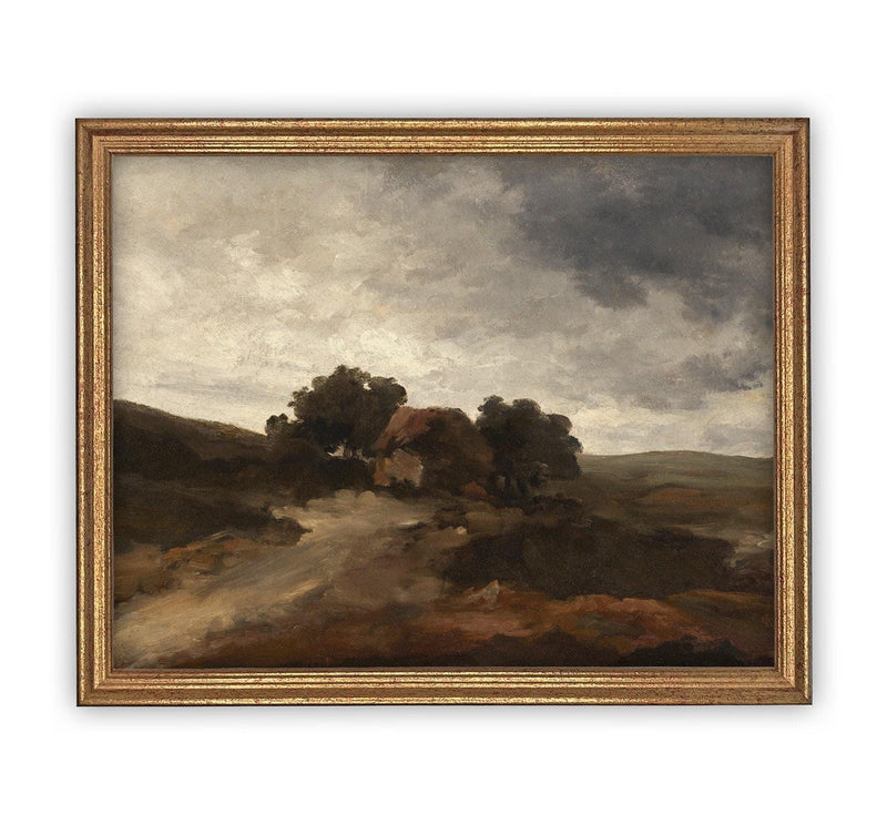 Vintage Framed Canvas Art #LAN-167
