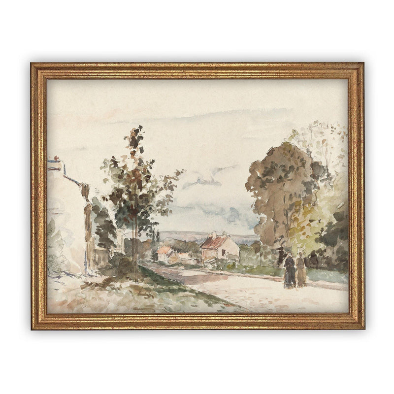 Vintage Framed Canvas Art Farmhouse print #LAN-109