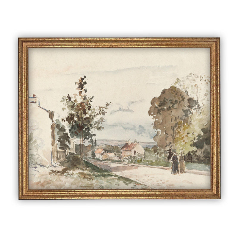 Vintage Framed Canvas Art Farmhouse print #LAN-109