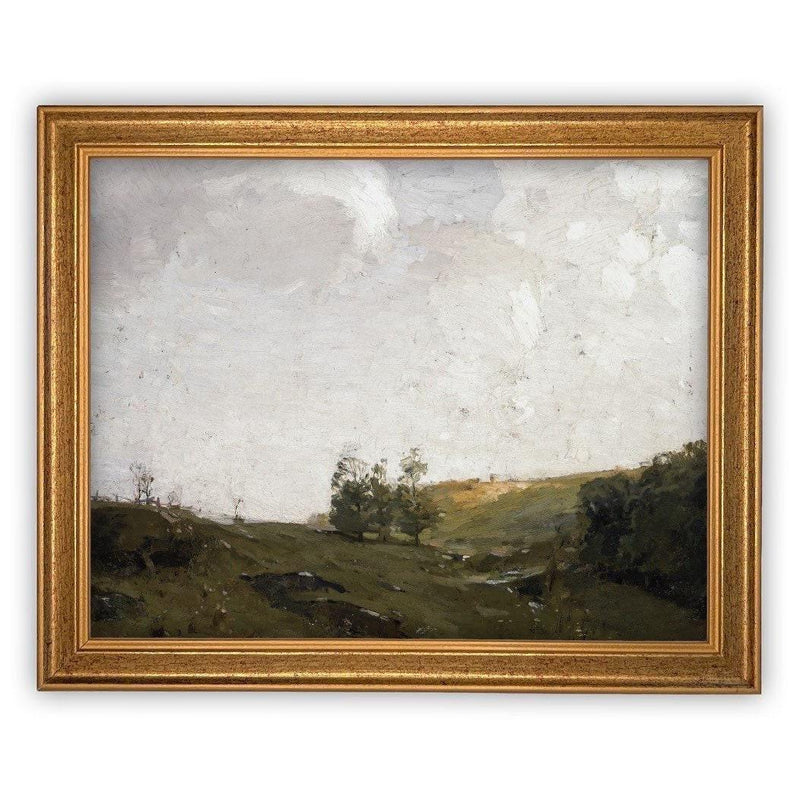 Vintage Framed Canvas Art #LAN-184