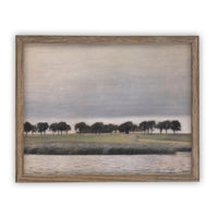 READY to SHIP 11X14 Framed Vintage Canvas Landscape Art Print: Modern Farmhouse Decor