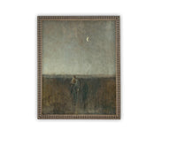 READY to SHIP 16X20 Vintage Framed Canvas Art // Vintage Painting // Vintage Art with Woman and Horse // Farmhouse print //#LAN-217