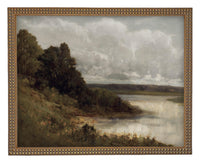 Framed Vintage Canvas Print #LAN-286