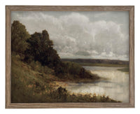 Framed Vintage Canvas Print #LAN-286