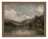 Framed Lake House Canvas Print #LAN-285