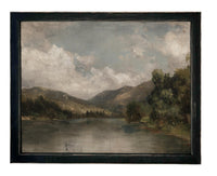Framed Lake House Canvas Print #LAN-285