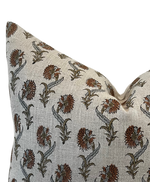 Designer "Dover" Daffodil Thick Linen Pillow Cover