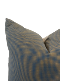 Designer "Littleton" Pin Check Blue Pillow Cover