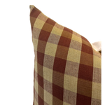 Designer "Hampstead" Buffalo Check Cinnamon Pillow Cover
