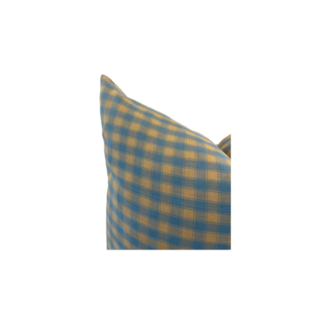 Designer "Jaffrey" Homestead Check Sky Blue Pillow Cover