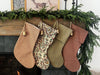 *Fold Over* Vintage Inspired Evergreen Floral Christmas Stockings