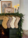 *Fold Over* Vintage Inspired Evergreen Floral Christmas Stockings