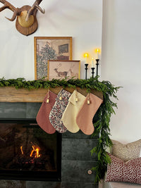 Christmas Stocking "Fold Over" Mini Red Plaid