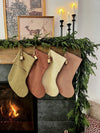 Christmas Stocking Red and Tan Stripe