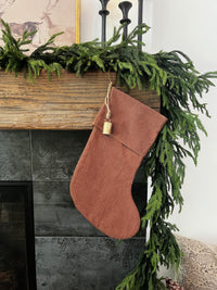 Christmas Stocking "Fold Over" Mini Red Plaid