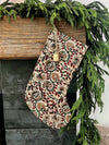 Vintage Inspired Evergreen Floral Christmas Stockings