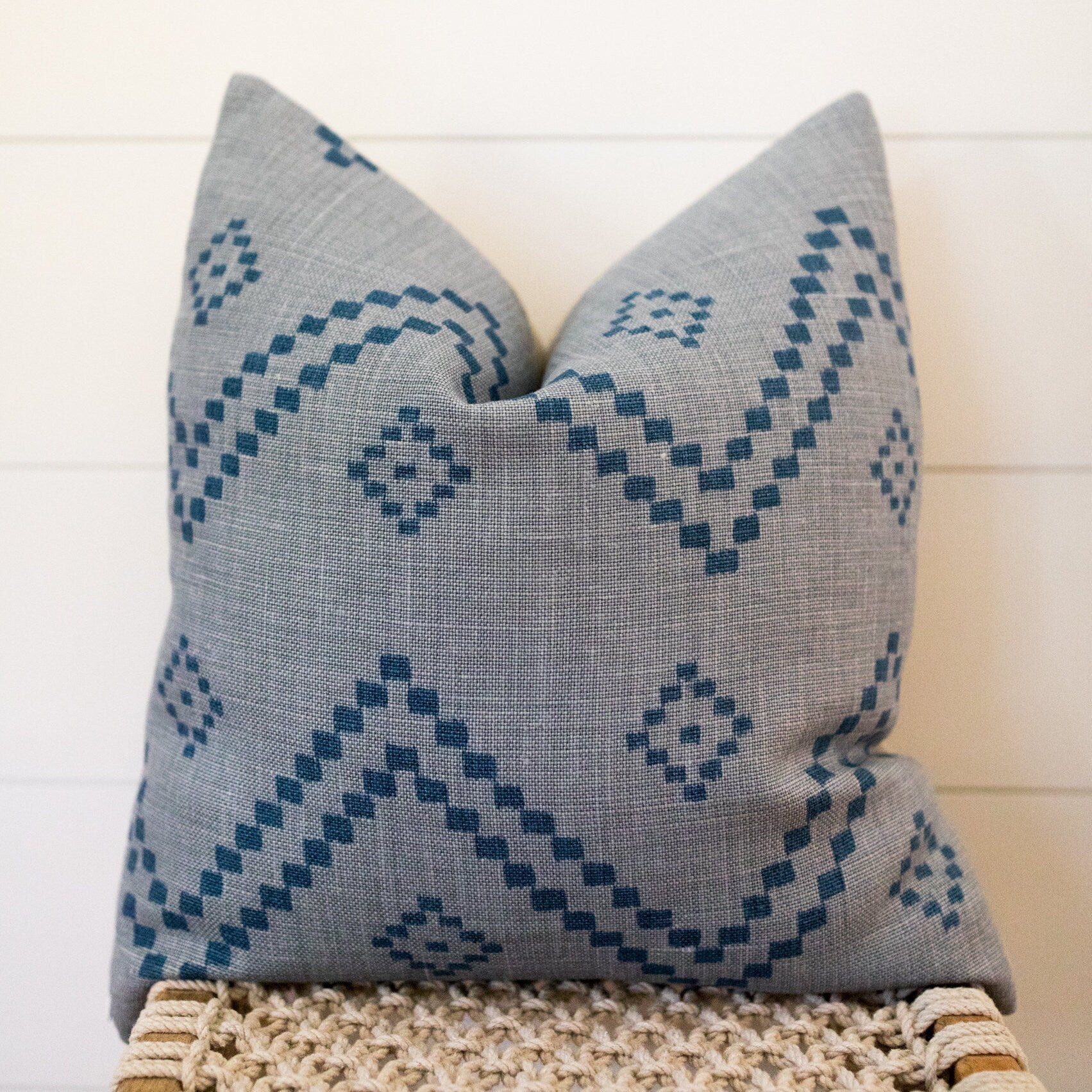 Peter Dunham Designer Pillow Cover "Taj" Mist/Blue // Indigo Pillow Cover // Boho Pillow Cover // Blue Throw PIllows // Decorative Pillows