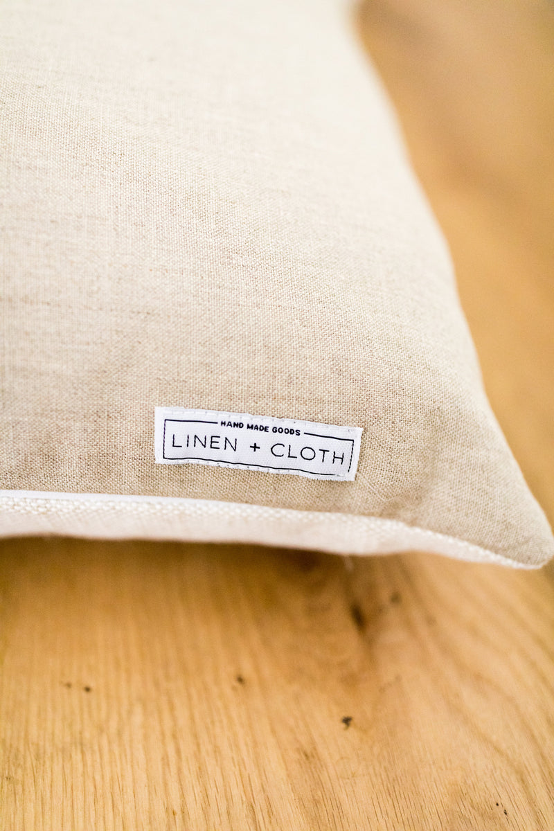 READY TO SHIP 16x16 Designer Clay McLaurin Zinnia in Sand Pillow Cover // Neutral Throw Pillow //  Floral Throw Pillows