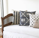 Kufri REX Designer Pillow in Natural // Black & White Pillows // Modern Throw Pillows // Boho Tribal Decorative Pillows