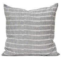 Kufri Sanjana Designer Pillows Stripe in Black and White // Gray Ikat Pillow // Decorative Pillows // Accent PIllows //Boho Tribal Pillow