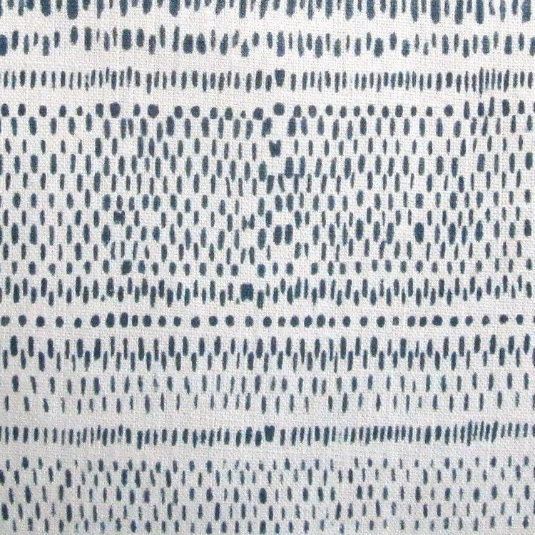 Designer Carolina Irving Fuji Pillow Cover in Indigo - Blue Throw Pillow Cover - Boutique Pillow Cover - Linen and Cloth Throw Pillow Covers