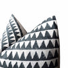READY TO SHIP 24X24 Double Sided Walter G Textiles Designer Pillows // Pyramids Slate Linen Pillow // Decorative PIllows // Tribal Pillows