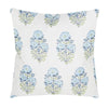 READY TO SHIP 16x16 Lisa Fine Mughal Flower Pillow Cover in Monsoon // Designer Flower Pillow // Blue Throw Pillow
