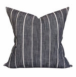 READY TO SHIP 16X16 Designer 'Fritz Washed' in Peppercorn Pillow Cover //Black Throw Pillows // Boutique Pillows