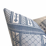 Designer Peter Dunham Indoor/Outdoor Woven Masai in Indigo Pillow Cover // Indigo Blue Throw Pillows // Tribal Boho Aztec Pillow
