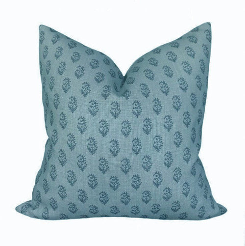 READY TO SHIP 10x14 Peter Dunham Designer PIllow Cover Rajmata in Blue/Blue // Traditional Pillow // Farmhouse Pillows // High End Pillow