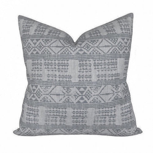 Peter Dunham Addis Designer Pillow Cover in Ash // Decorative Pillow Cover // Grey Throw Pillow // Trendy Boho Tribal Throw Pillows