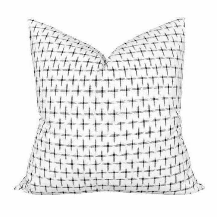 Double Sided Kufri Karuso Designer Pillow // Black & White Pillows // Boho Throw PIllows // Modern Farmhouse Decor