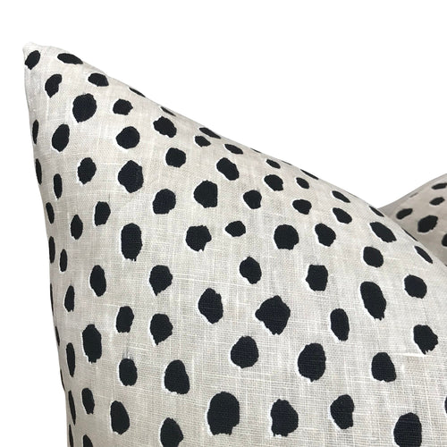 Kate Spade Pardo Fauna Flaxseed Pillow Cover // Cheetah Spotted Animal print Pillow // Toss Pillow // Designer Linen Throw Pillow