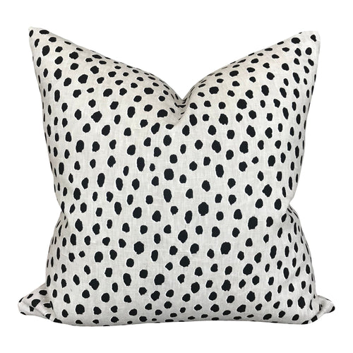 Kate Spade Pardo Fauna Flaxseed Pillow Cover // Cheetah Spotted Animal print Pillow // Toss Pillow // Designer Linen Throw Pillow