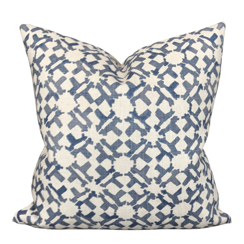 READY TO SHIP 12X18 Peter Dunham Designer Pillows // Orcha in Indigo Throw Pillow // Blue throw pillow // Boutique Pillows