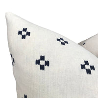 READY TO SHIP 20X20 Chiangmai Native Cotton Pillow Cover // Indigo Cotton Batik Pillow // Modern Farmhouse Pillows // Boho Tribal Pillow