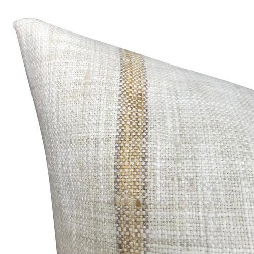 Designer Caleb Yellow Stripe Linen Pillow Cover // Yellow Gold Striped Linen Pillows // Modern Farmhouse Pillows //Designer Linen Pillow