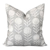 READY TO SHIP 16x16 Designer Clay McLaurin Zinnia in Sand Pillow Cover // Neutral Throw Pillow //  Floral Throw Pillows