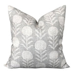 READY TO SHIP 16x16 Designer Clay McLaurin Zinnia in Sand Pillow Cover // Neutral Throw Pillow //  Floral Throw Pillows