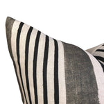READY TO SHIP 22x22 Designer Clay McLaurin Andes Stripe Pillow Cover in Espresso// Modern Farmhouse Pillow Cover // Black Charcoal Pillow