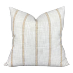 READY TO SHIP 12x16 Designer Caleb Yellow Stripe Linen Pillow Cover // Yellow Gold Striped Linen Pillows//Designer Linen Pillow