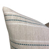 Designer Fowler in Moonstone Stripe Linen Pillow Cover // Mineral Striped Linen Pillows // Modern Farmhouse Pillows  // Linen Pillow