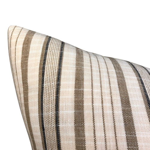 Kettlewell Collection Aiko in Camel Designer Pillows // Neutral Pillow // Neutral Stripe PIllow // High end pillow