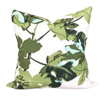 Peter Dunham OUTDOOR Pillow Cover // Fig Leaf on White  // Designer Outdoor Pillow// Green Outdoor Pillow // Sunbrella Outdoor Pillow