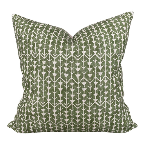 READY TO SHIP 18x18 Double Sided Designer Pillows Carolina Irving 'Amazon' Pillow in Leaf // Green Pillow Cover // Boutique Pillow Covers