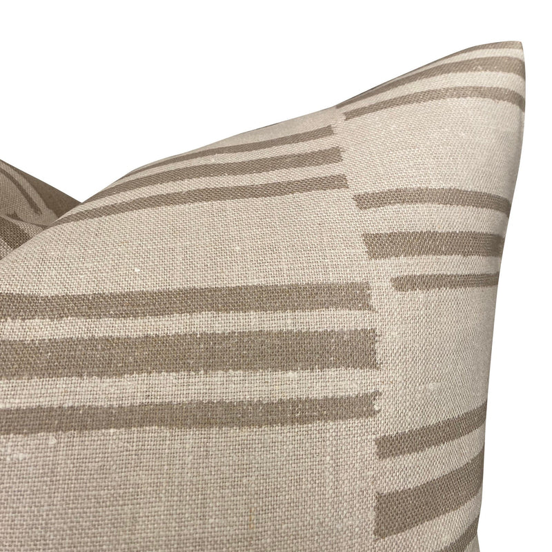 READY TO SHIP 12X24 Designer Kilim in Mushroom Lumbar Pillow Cover // Farmhouse Decor Pillow // Neutral Decorative Pillow //Modern Farmhouse